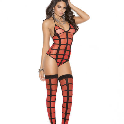Sizzling Pattern Teddy w/ stockings